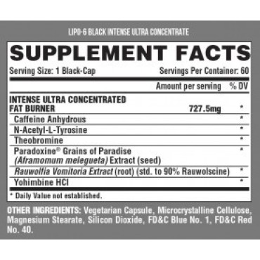 Nutrex - Lipo 6 Black UC Intense USA Nutrex